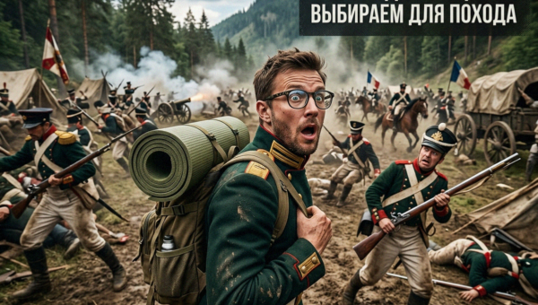 Самонадувающийся туристический коврик для похода