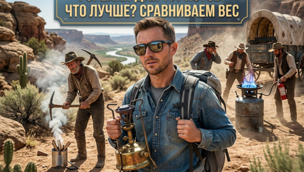 Сравнение веса туристических горелок: газ, бензин и щепочница