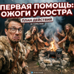 Первая помощь при ожогах у костра и горелки