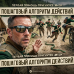 Первая помощь при укусе змеи: пошаговый алгоритм