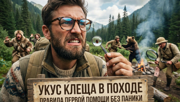 Укус клеща в походе: первая помощь
